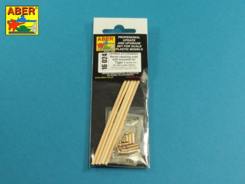 Aber Models - Barrel cleaning rods with brackets for Tiger I -very early model 1240mm