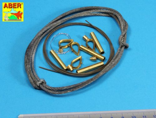 Aber Models - Tow cables & track cable with brackets used on Tiger I, King Tiger & Panther