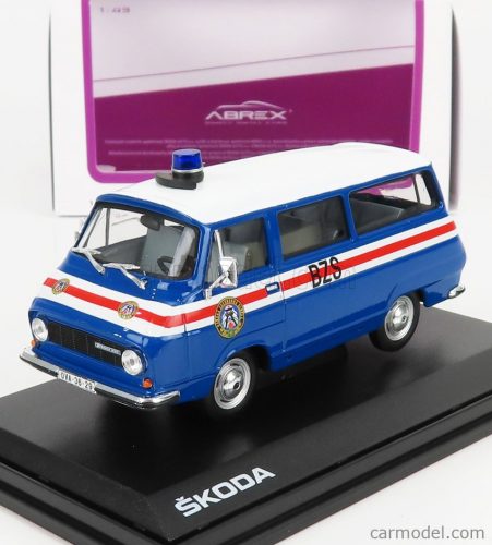 Abrex - Skoda 1203 Minibus Bzs Police 1974 Blue White