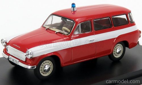 Abrex - Skoda 1202 Sw Station Wagon Fire Engine 1964 Red White