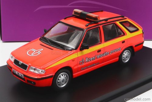 Abrex - Skoda Felicia Fl Combi Sw Station Wagon Airport Service 1998 Red Fluo Yellow