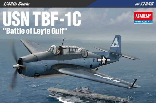 Academy - Plastikový model letadla 1/48 USN TBF-1C „Battle of Leyte Gulf“ - Academy