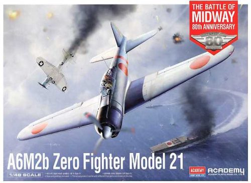 Academy - Model Kit letadlo 12352 - A6M2b Zero Fighter Modrel 21 "Battle of Midway"  (1:48)