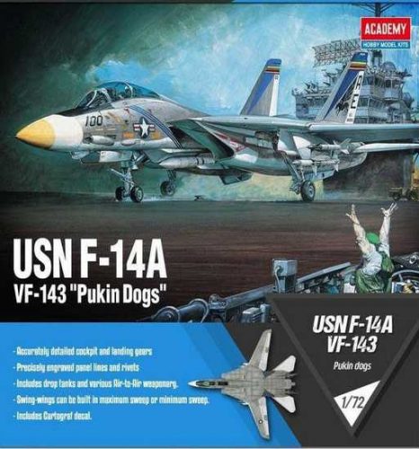 Academy -  Academy 12563 - USN F-14A "VF-143 Pukin Dogs" (1:72)