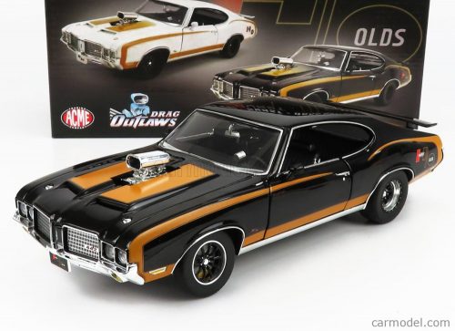 Acme-Models - Oldsmobile 442 Hurst Coupe Drug Outlaw Dragster 1972 Black Yellow