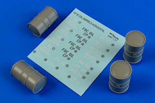 Aerobonus - 1/48 US 55 gallon barrels (horizontal position)