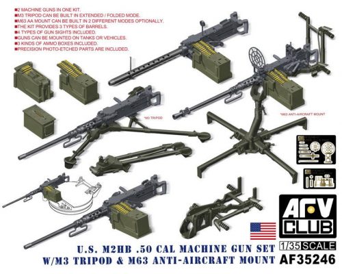 AFV-Club - Browning M2 HB .50 Cal Machine Gun Set