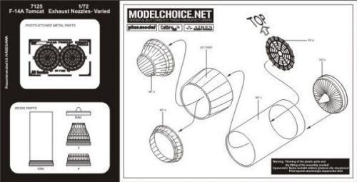 Aires - 1/72 F-14A Tomcat exhaust nozzles - varied positio