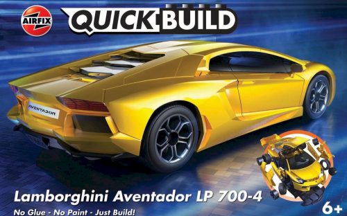 Airfix - QUICKBUILD Lamborghini Aventador - Yellow - Snap-fit