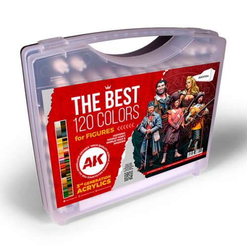 AK Interactive - 3G PLASTIC BRIEFCASE 120 FIGURE COLORS