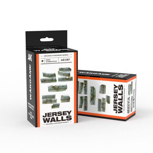 AK Interactive - JERSEY WALLS SET WARGAME (RESIN 30-35MM)