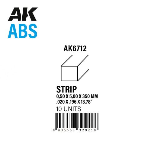 AK Interactive - Strips 0.50 x 5.00 x 350mm - ABS STRIP