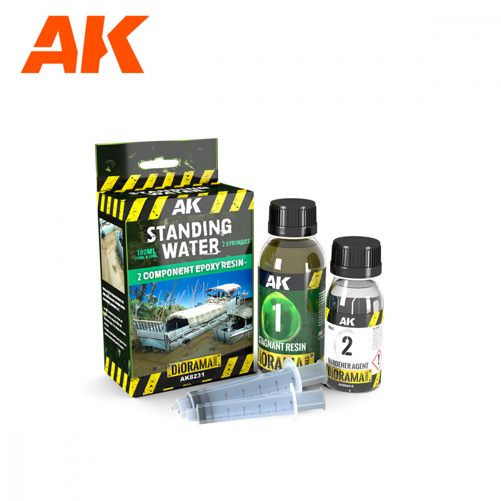 AK Interactive - Resin Stagnant Water Components Epoxy Resin 180Ml 