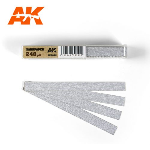 AK Interactive - Dry Sandpaper 240 grit x 50 units