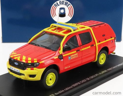 Alarme - Ford Usa Ranger Pick-Up Closed Double Cabine Vr-1-15 Bmpm Marins Pompiers 2011 Red Yellow