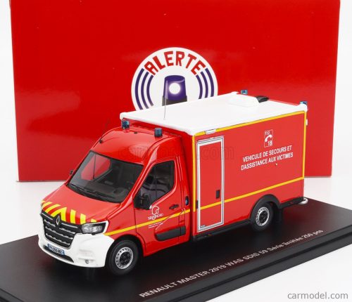 Alerte - Renault Master Van Was Sdis 59 Vehicule De Secours Et D'Assistance Aux Victimes Ambulance Sapeurs Pompier 2019 Red White