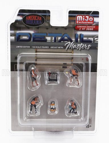 American Diorama - FIGURES SET 6X DETAIL MASTERS BLACK ORANGE