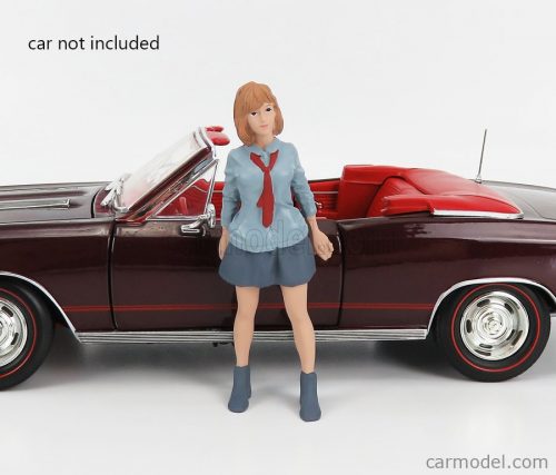 American Diorama - Figures Girl Car Meet 1 - Figure V Light Blue Grey