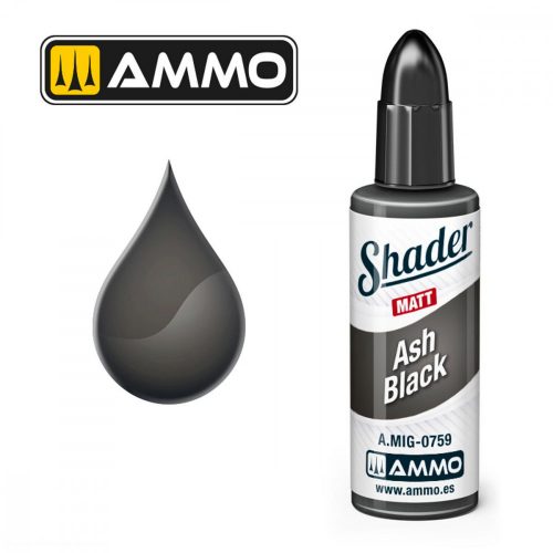 AMMO by MIG Jimenez - MATT SHADER Ash Black