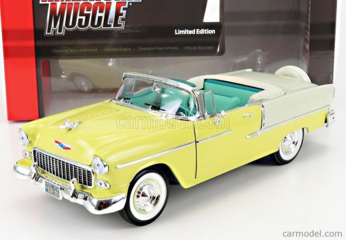 Autoworld - Chevrolet Bel Air Cabriolet Open 1955 Yellow Silver