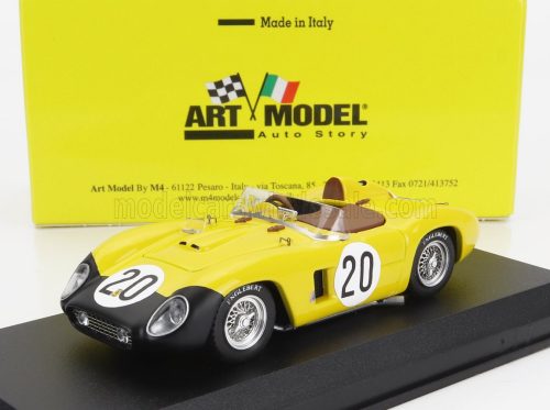 Art-Model - FERRARI 500TR SPIDER TEAM EQUIPE NATIONE BELGE N 20 24h LE MANS 1956 L.BIANCHI - A.DE CANGY YELLOW BLACK