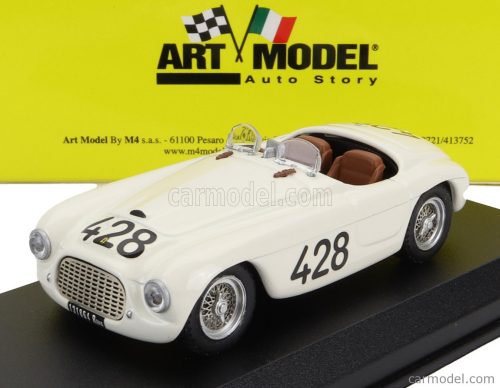 Art-Model - Ferrari 166Mm Spider N 428 Targa Florio 1950 L.Musso - A.Gaboardi White