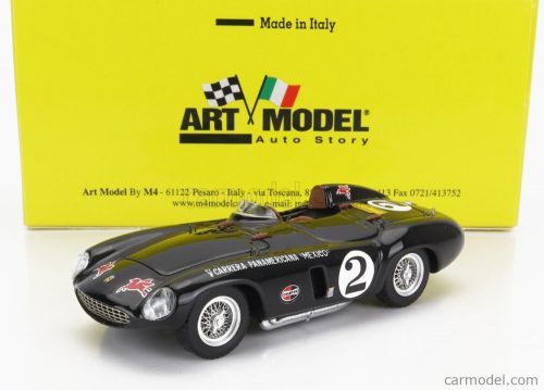 Art-Model - Ferrari 750 Monza Spider 3.0L N 2 Rally Carrera Panamericana Mexico 1954 Alfonso De Portago Black