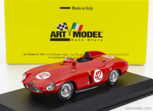 Art-Model - Ferrari 750 Monza Spider Sn0530M N 42 2Nd Tunisi Belvedere Gp 1955 L.Bordonaro Red