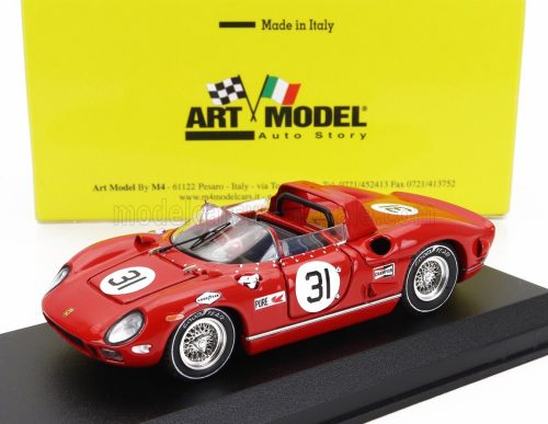 Art-Model - FERRARI 330P SPIDER s/n0822 n 31 24h DAYTONA 1966 JOHN FULP - BILL RUTAN  - WAYLON JENNINGS RED