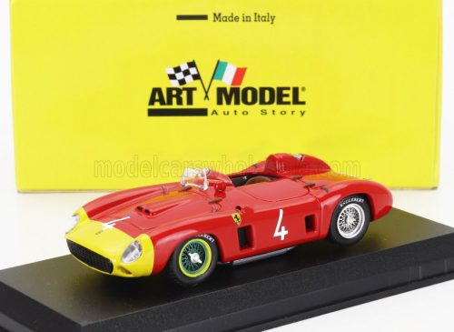 Art-Model - FERRARI 290MM SPIDER s/n0626 N 4 ROUEN GP 1956 ALFONSO DE PORTAGO RED YELLOW