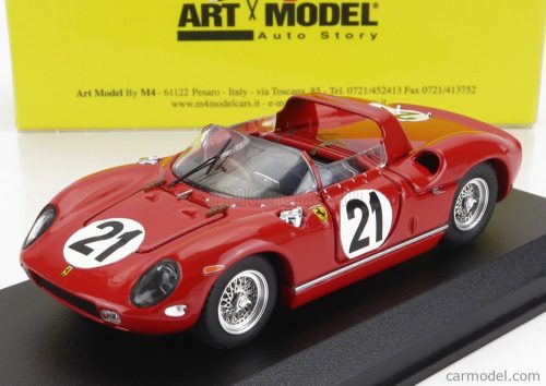 Art-Model - Ferrari 250P Spider 3.0L V12 Team Ferrari Spa Sefac N 21 Winner 24H Le Mans 1963 L.Scarfiotti - L.Bandini Red