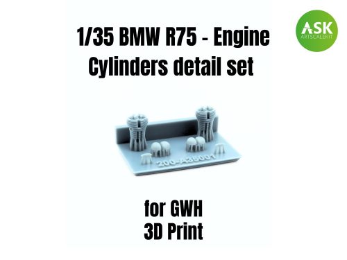 Art Scale - 1/35 BMW R75 - Engine Cylinders detail set recommended for GWH