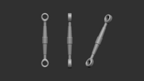 Art Scale - 1/48 Turnbuckles 50 pc. - Napínáky 50 ks: 5,5mm / 0,9mm