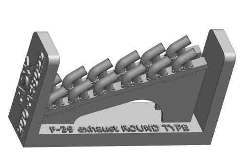 Art Scale - 1/48 P-39Q Airacobra - round type exhaust for Arma Hobby kit