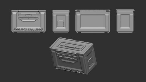 Art Scale - 1/72 Ammo Box Cal. .50 M2 - 12 pc. of US ammunition boxes for a 12.7 machine gun