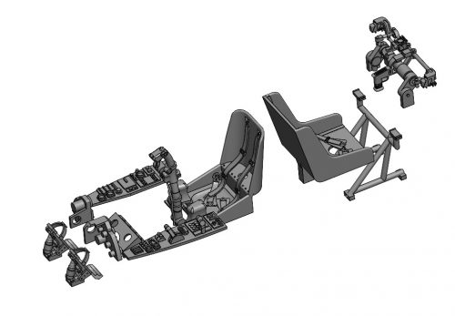 Art Scale - 1/72 Messerschmitt Me 410A Cockpit detail set for Airfix kit