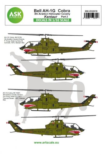 Art Scale - 1/32 Bell AH-1G Cobra Kentaur 3th Aviation helicopter cavalry part 2