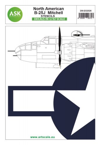 Art Scale - 1/32 N.A. B-25J Mitchell stencils