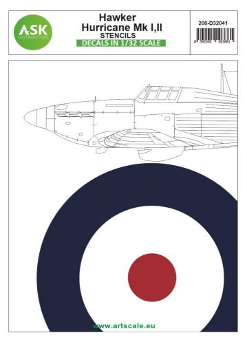 Art Scale - 1/32 Hawker Hurricane Mk.I, Mk.II - stencils