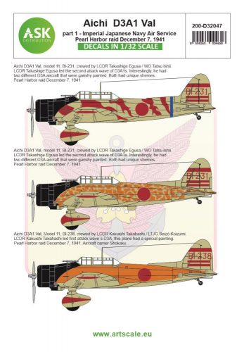 Art Scale - 1/32 Aichi D3A1 VAL part 1 - Pearl Harbor raid / Imperial Japanese Army Air Service