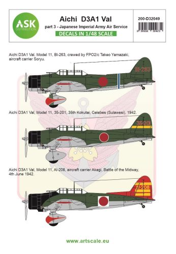 Art Scale - 1/32 Aichi D3A1 VAL part 3 - Imperial Japanese Army Air Service