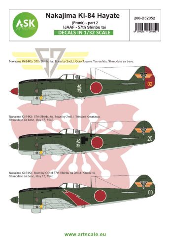 Art Scale - 1/32 Nakajima Ki-84 Hayate (Frank) part 2 - Imperial Japanese Army Air Force - 57th Shinbu tai