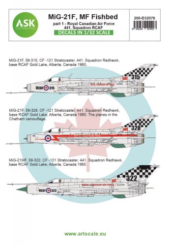 Art Scale - 1/32 MiG-21F, MF Fishbed / CF-121 Redhawk program - Royal Canadian Air Force, 441. Squadron