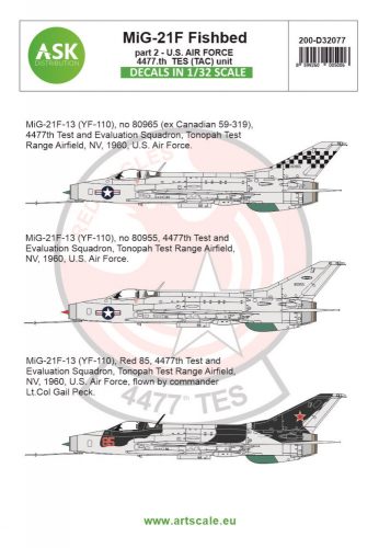 Art Scale - 1/32 MiG-21F-13 Fishbed part 2 - US Air Force TES (TAC) unit