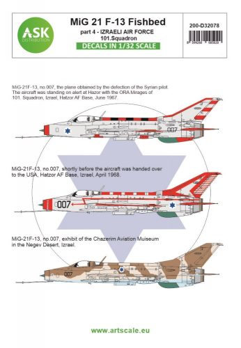 Art Scale - 1/32 MiG-21F-13 Fishbed part 4 - Izraeli Air Force, 101. Squadron