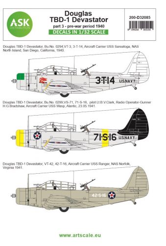 Art Scale - 1/32 Douglas TBD-1 Devastator part 3 - pre-war period 1940