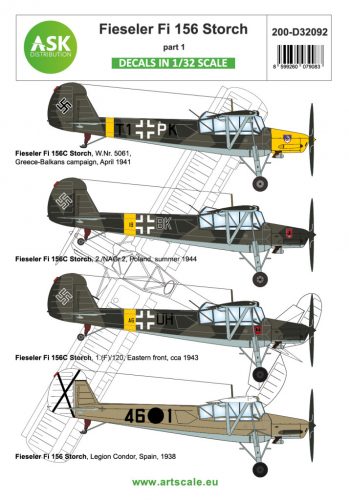 Art Scale - 1/32 Fieseler Fi 156C Storch part 1 - Legion Condor, over Balkan and East Front