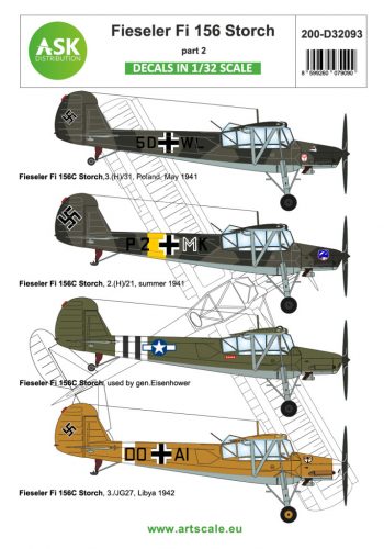 Art Scale - 1/32 Fieseler Fi 156C Storch part 2 - gen. Eisenhover and Lybia, East Front