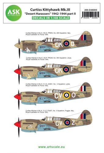 Art Scale - 1/48 Curtiss Kittyhawk Mk.III "Desert Harassers" North Africa / Italy 1942-1944 part II