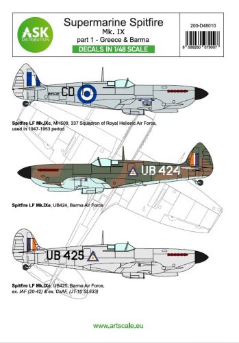 Art Scale - 1/48 Spitfire Mk.IXc and Mk.IXe part 1 - Greece, Burma (limited edition)